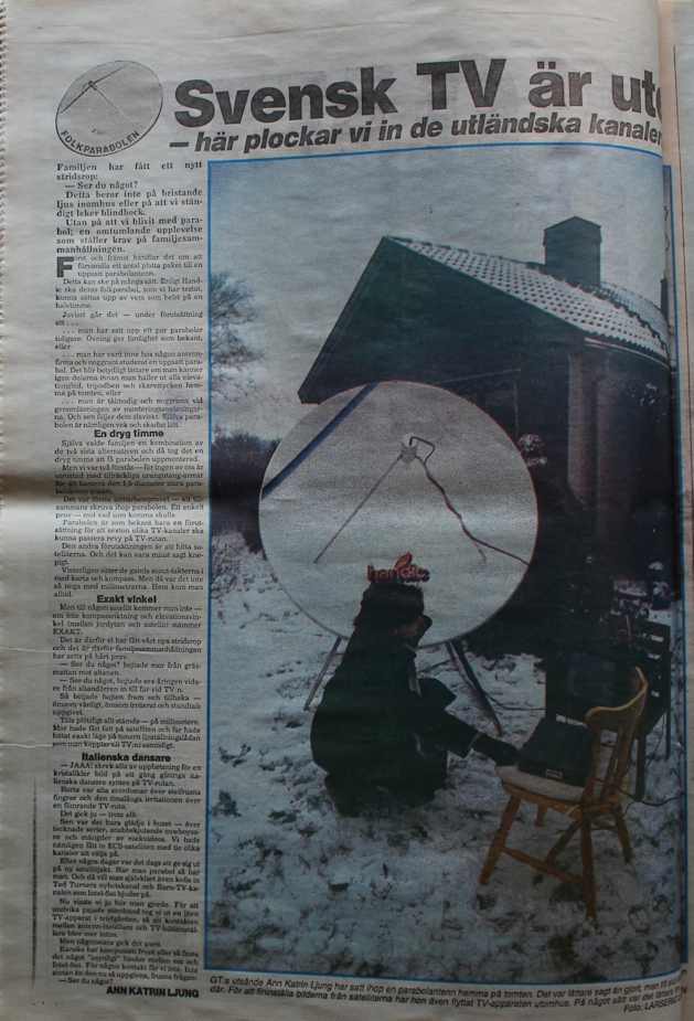 GT Ton & Bild onsdag 11 december 1985 svensk tv är ute