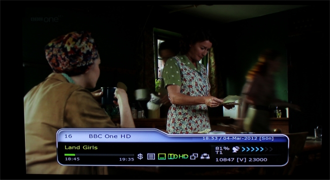 BBC One HD Astra 1N (Nokia 100 cm parabol)