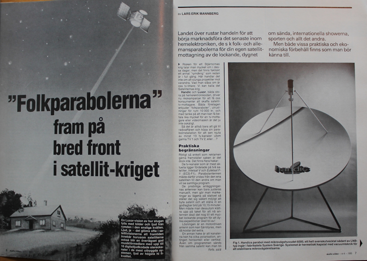 AudioVideo nr 4 december 1985 sid 6 och 7