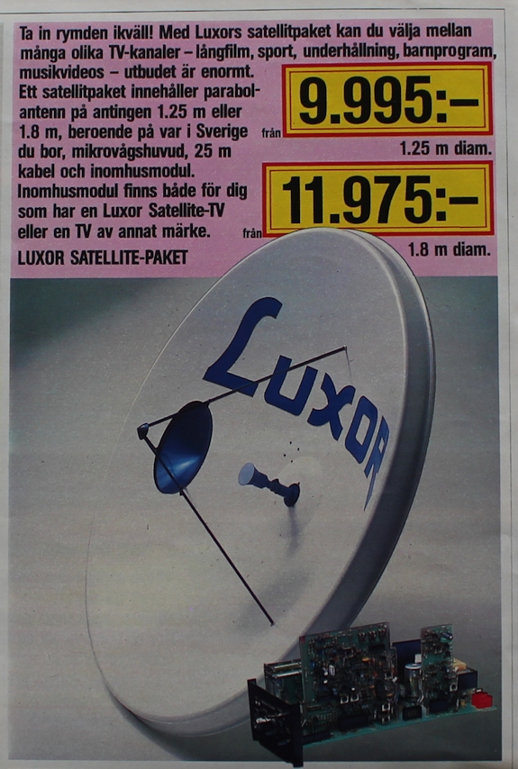 Ta in rymden ikväll! Reklam från Davids.