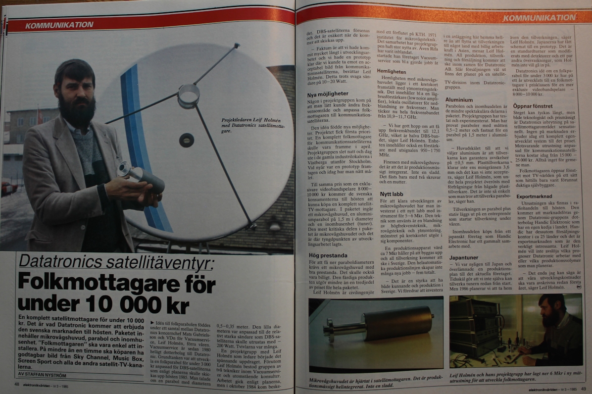 elektronikvärlden nr 3 april 1985 sid 48 och 49
