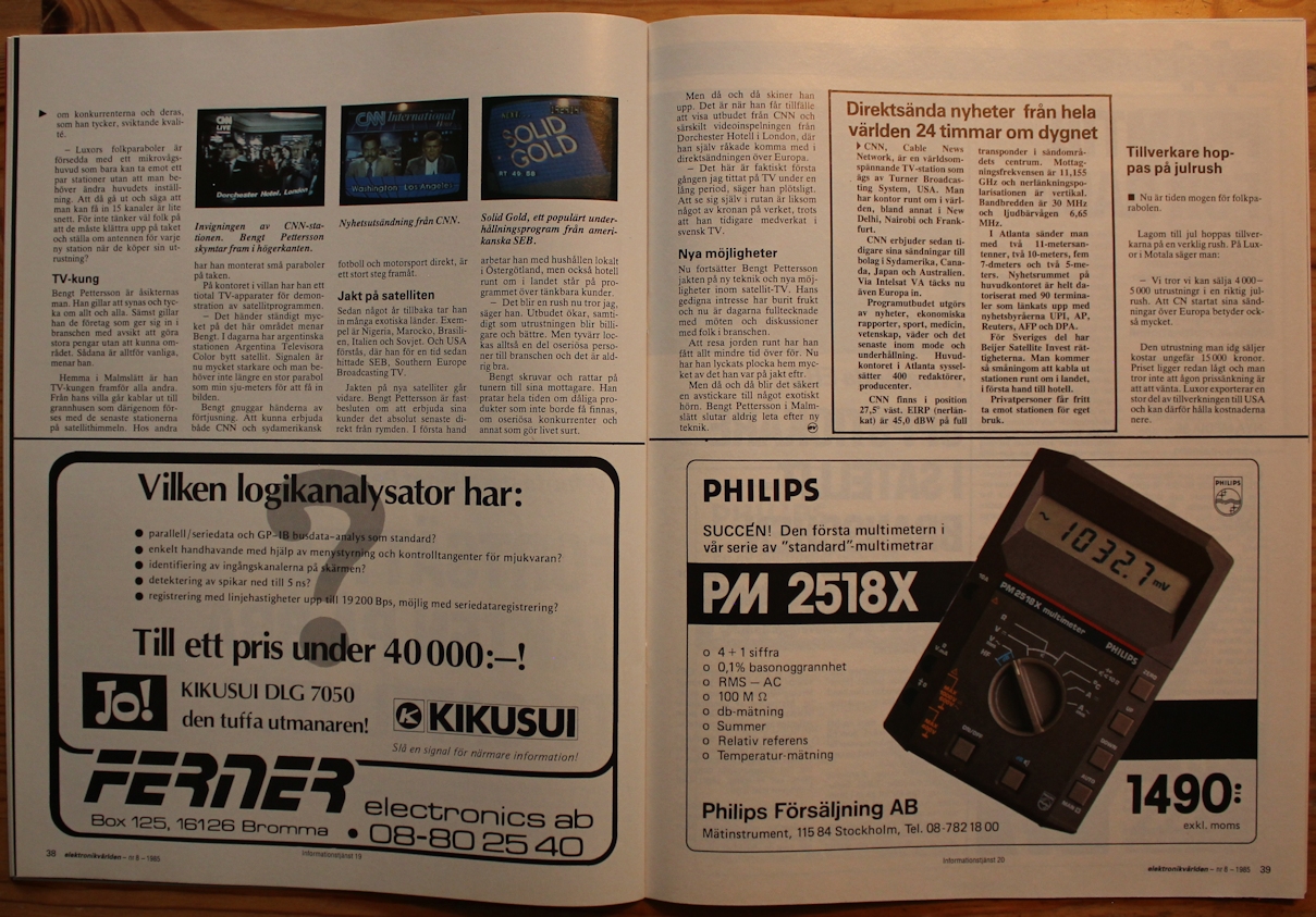 elektronikvrlden nr 8 november 1985 sid 38 och 39