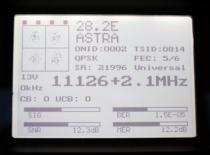 11126V  Astra 2F (Luxor 180 cm parabol)