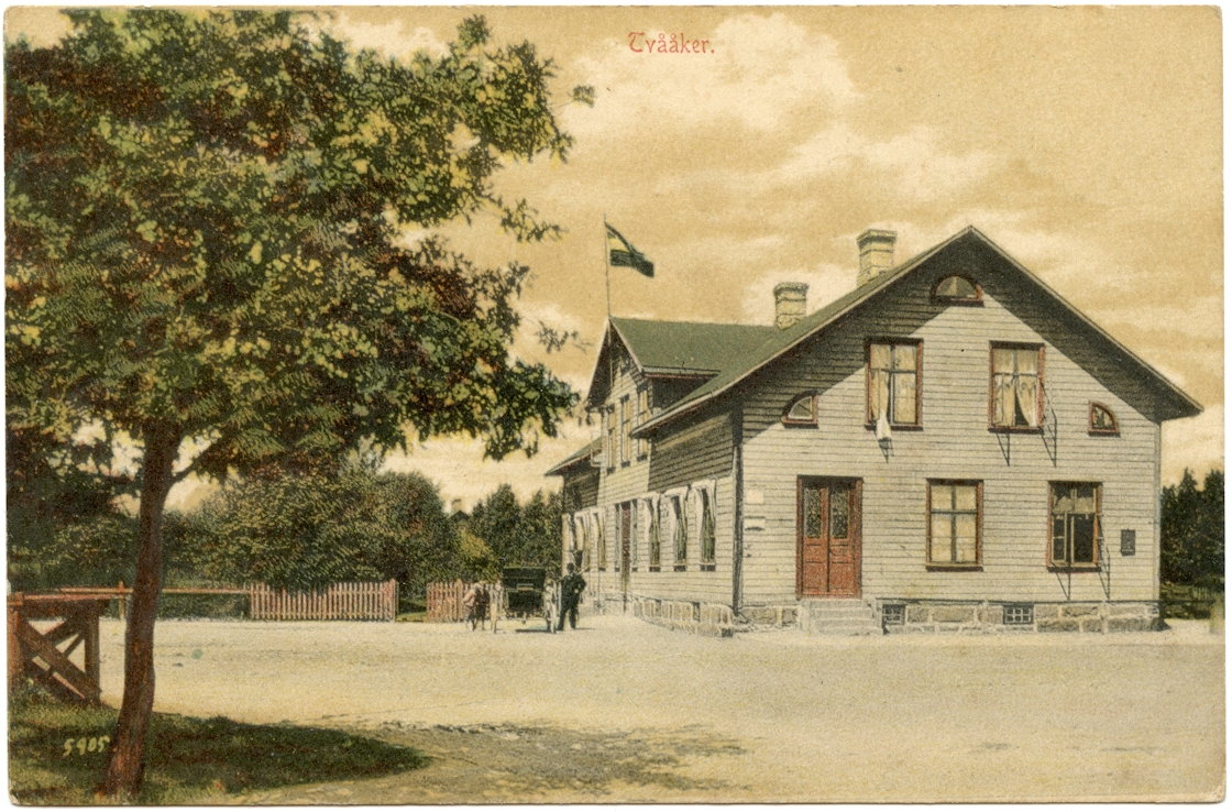 Oskar Svenssons hus i Tvker tidigt 1900-tal